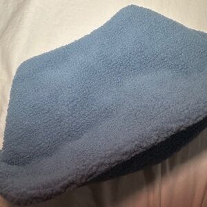 Cute Blue Teddy Fleece Mini Shoulder Bag – Soft Plush Zip Purse